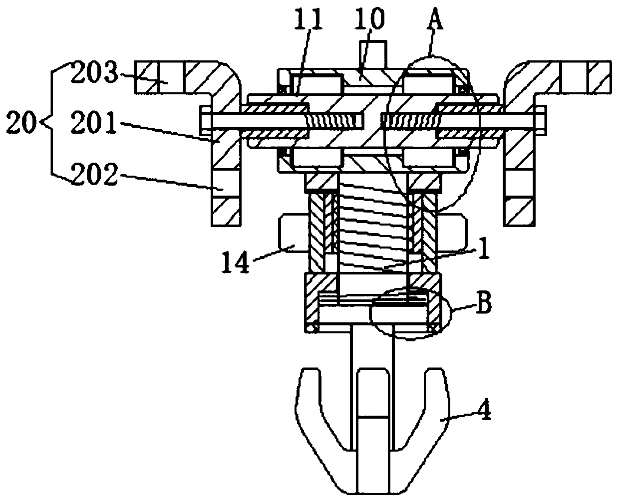 Fastener switching device for automobile wire harness