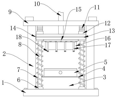 Fixing frame facilitating stamping die installation