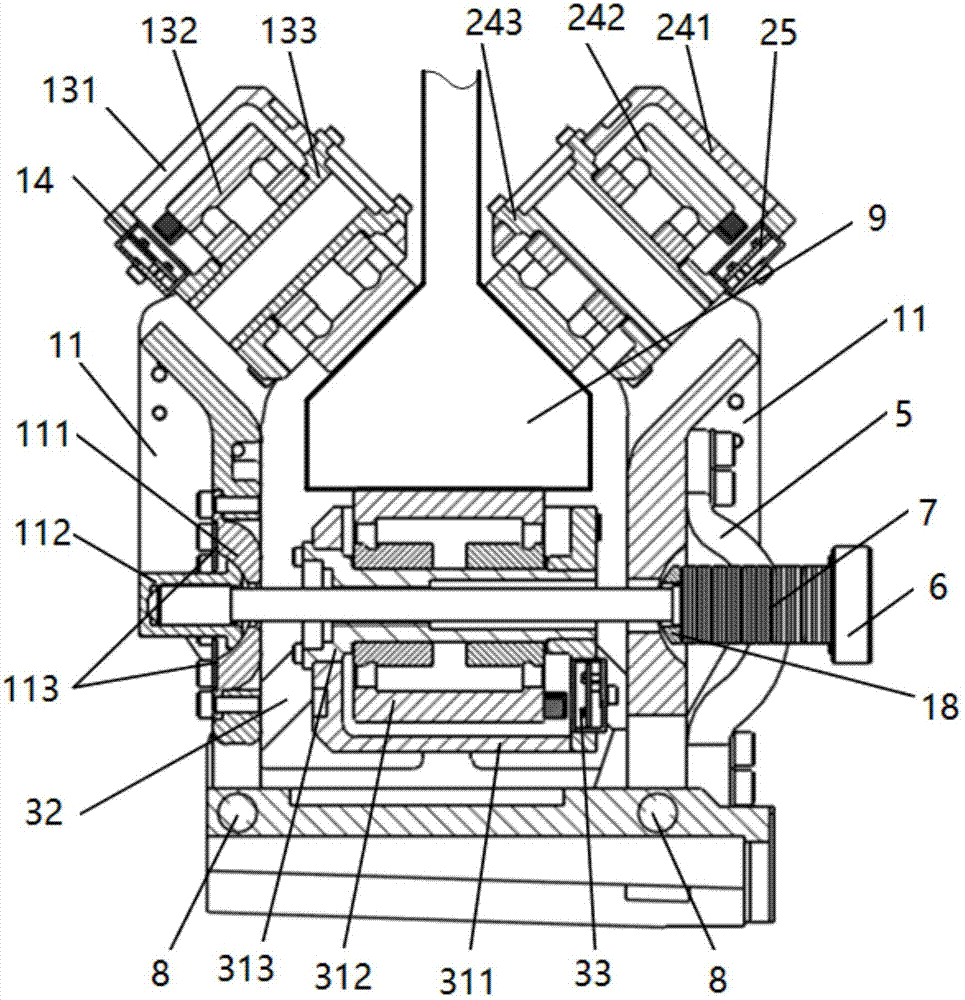 Clamping device convenient to dismount and mount of rolling supporting assembly