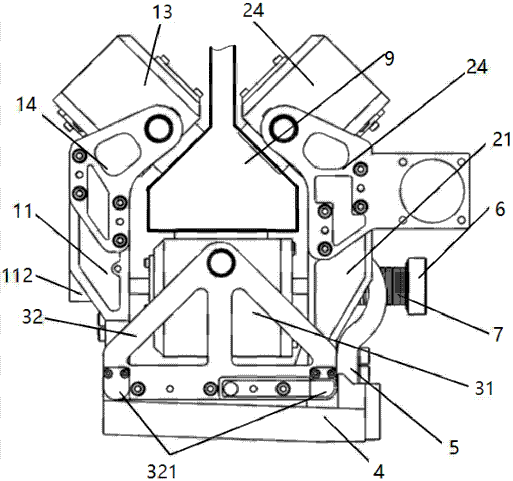 Clamping device convenient to dismount and mount of rolling supporting assembly