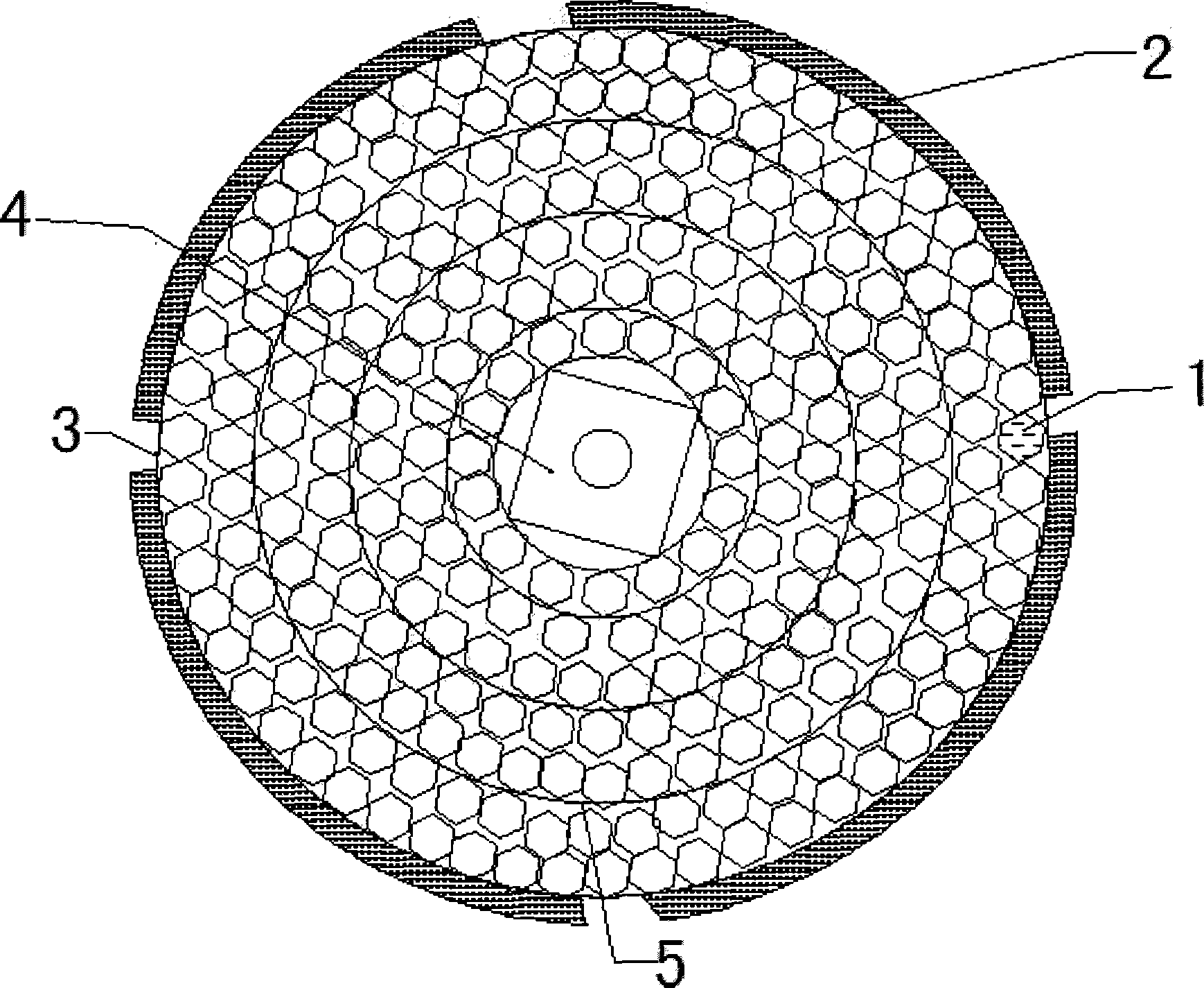 Pneumatic honeycomb ceramic biological rotating disc