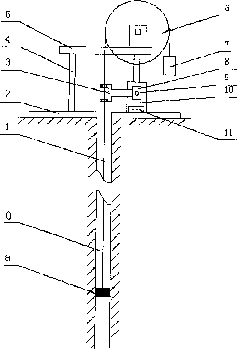 Method and its device for frozen soil subside and drill monitoring