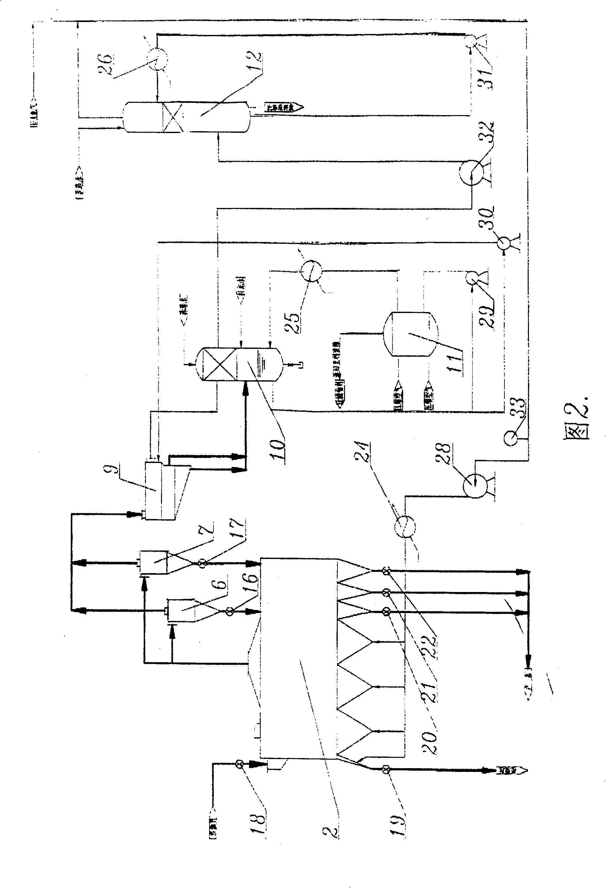 Nitrogen-cycle engineering plastic air current and fluidized bed drying method