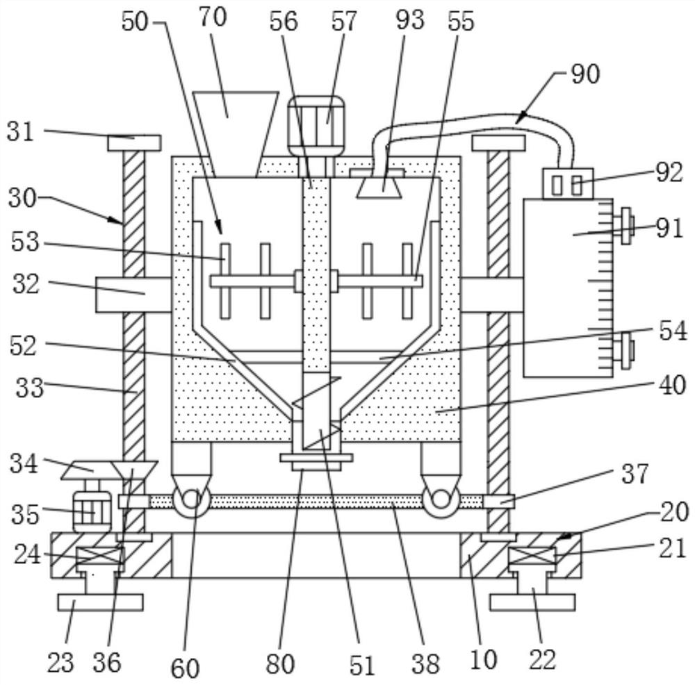 Stirring device for road and bridge construction