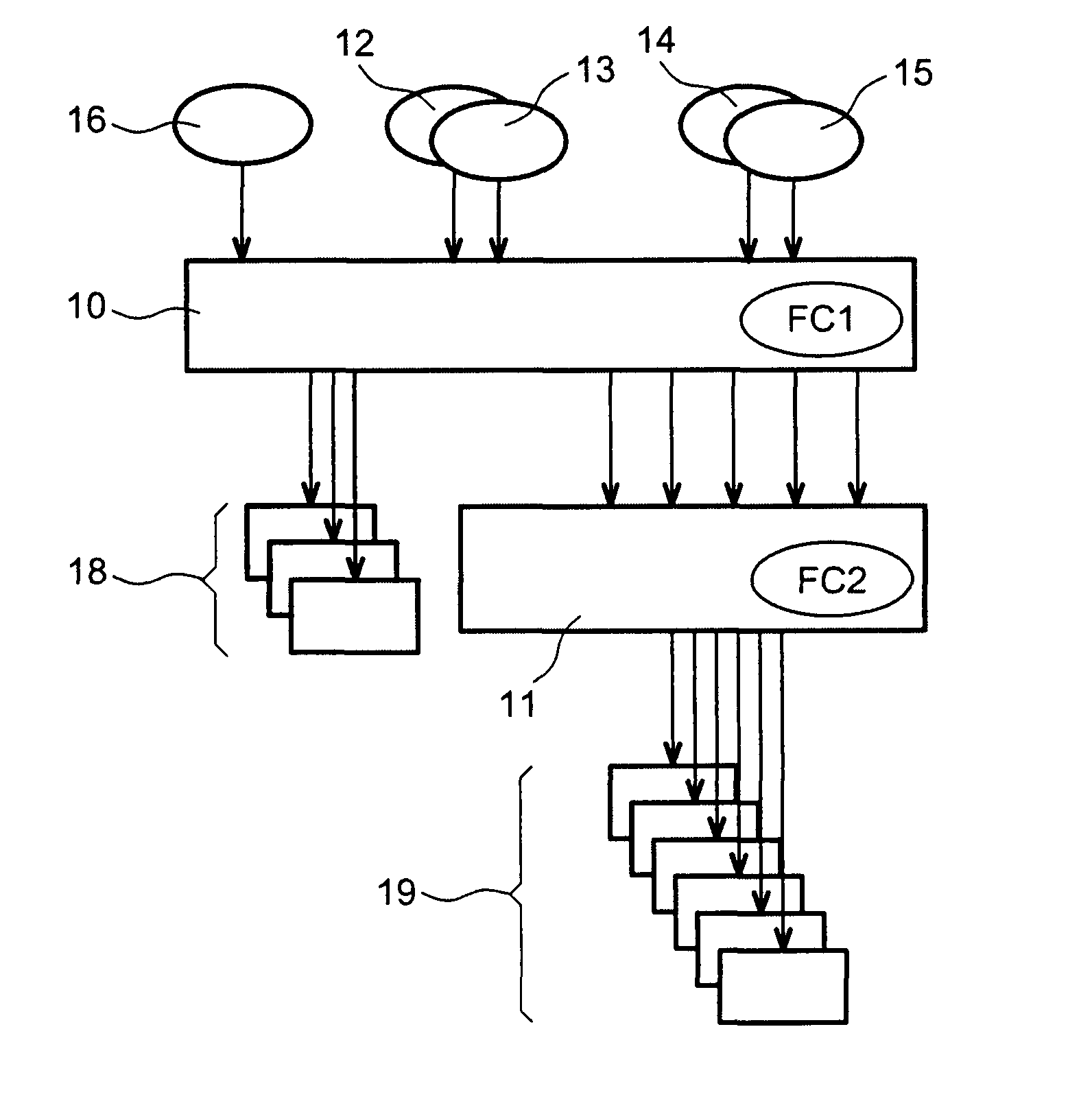 System and method for electric power distribution inside an aircraft