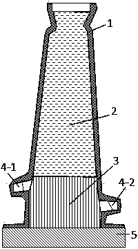 Formwork for optimizing directional columnar crystal structure of high-temperature alloy blade