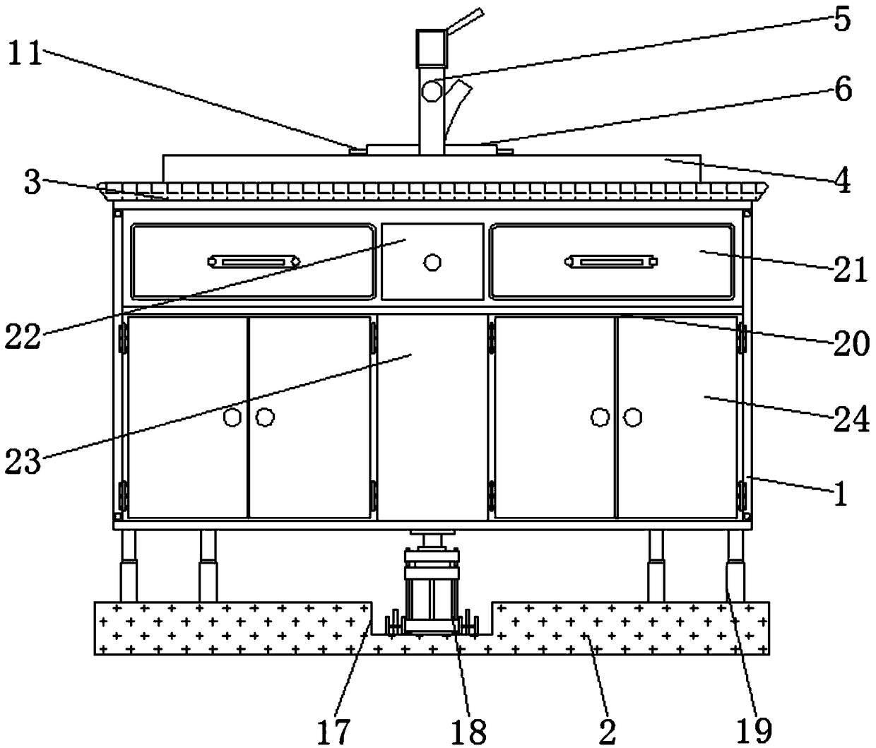 Easy-to-use medical bathroom wash table