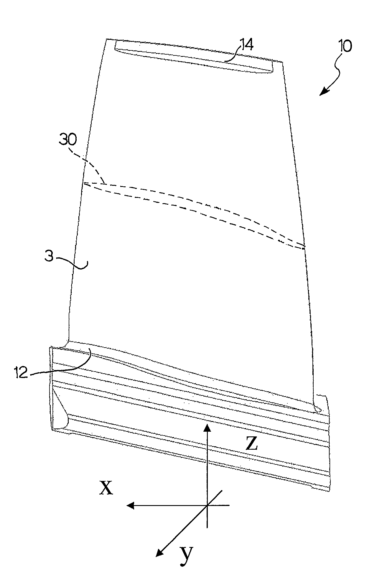 Rotor blade for a second stage of a compressor
