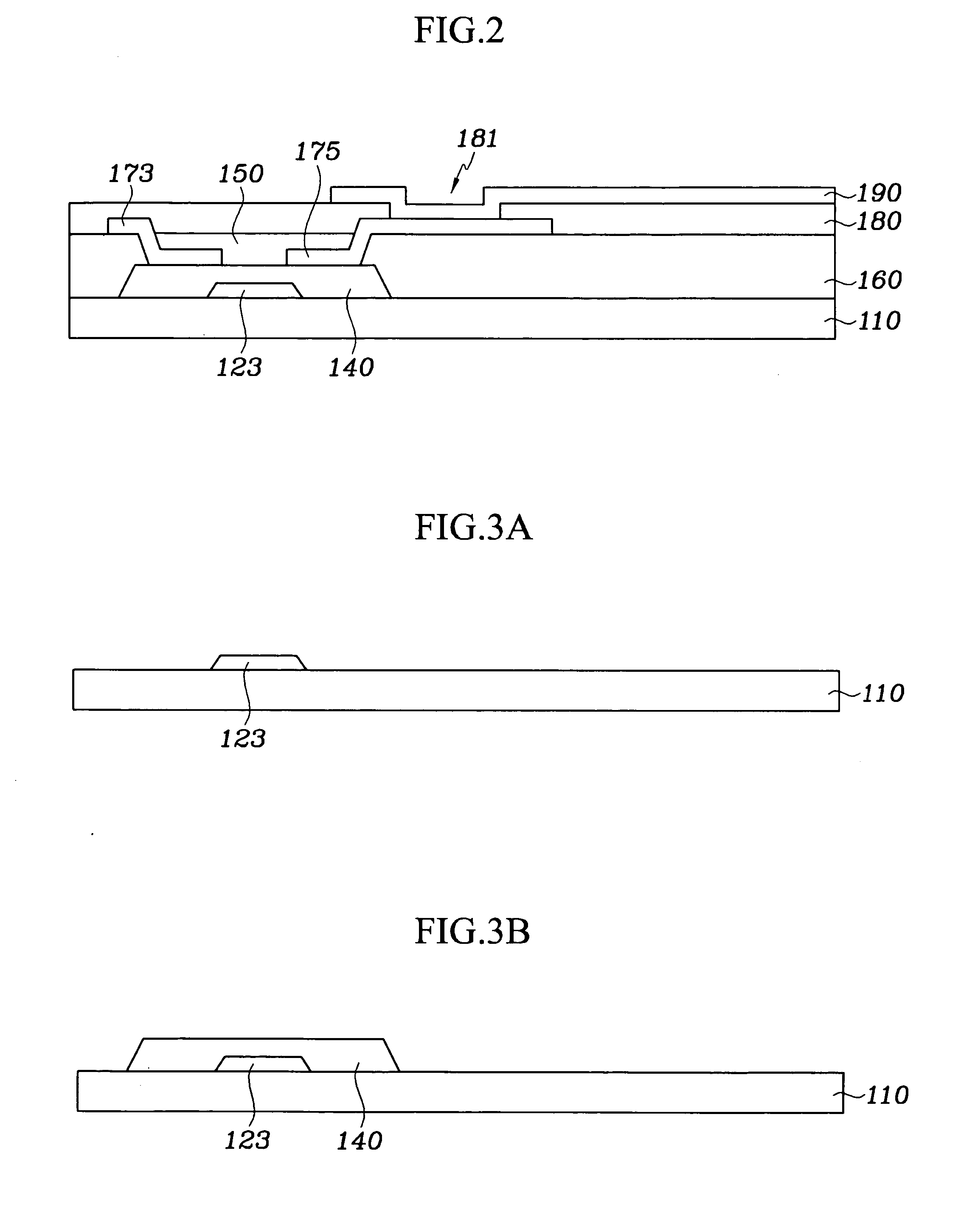 Thin film transistor array panel using organic semiconductor and a method for manufacturing the same