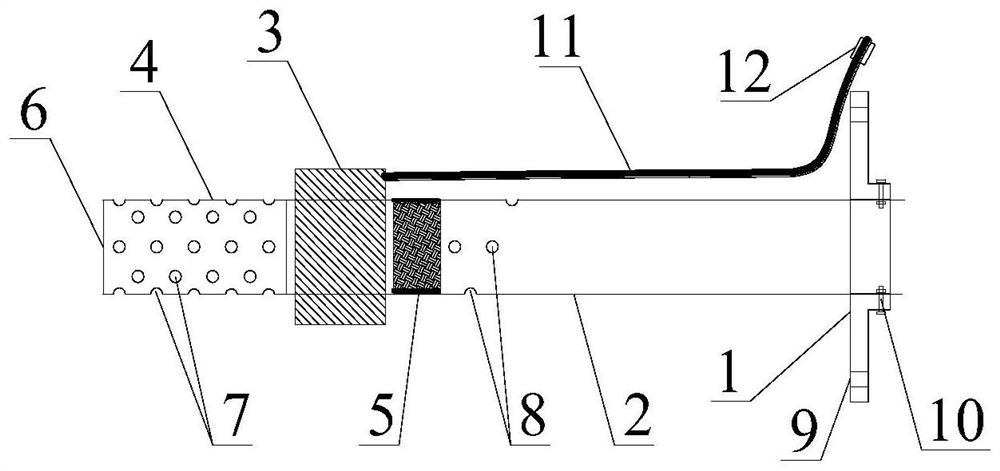 Coal mine goaf accumulated water close-range drainage drilling orifice pipe device and consolidation method thereof