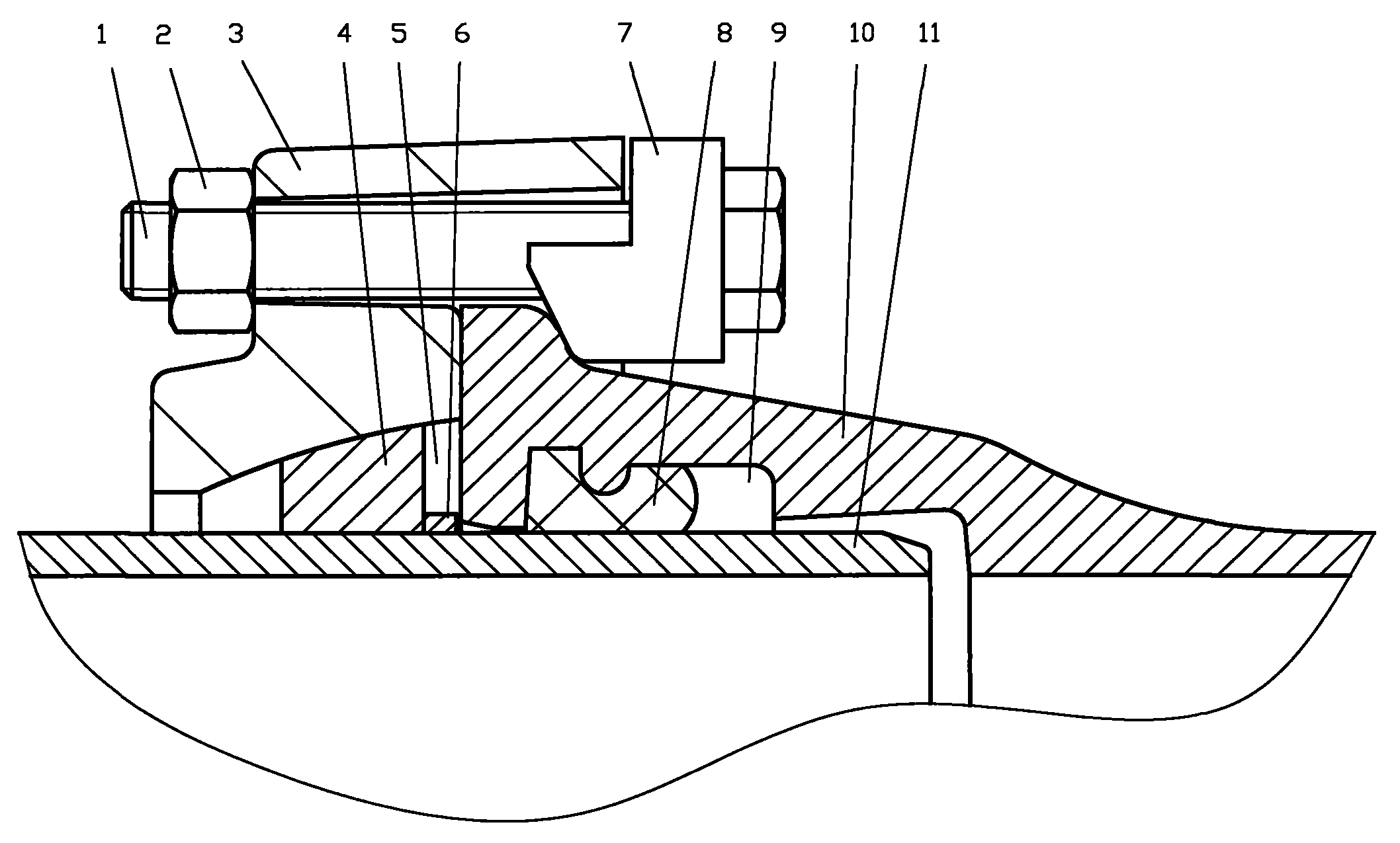Self-anchoring port fixedly-connecting structure