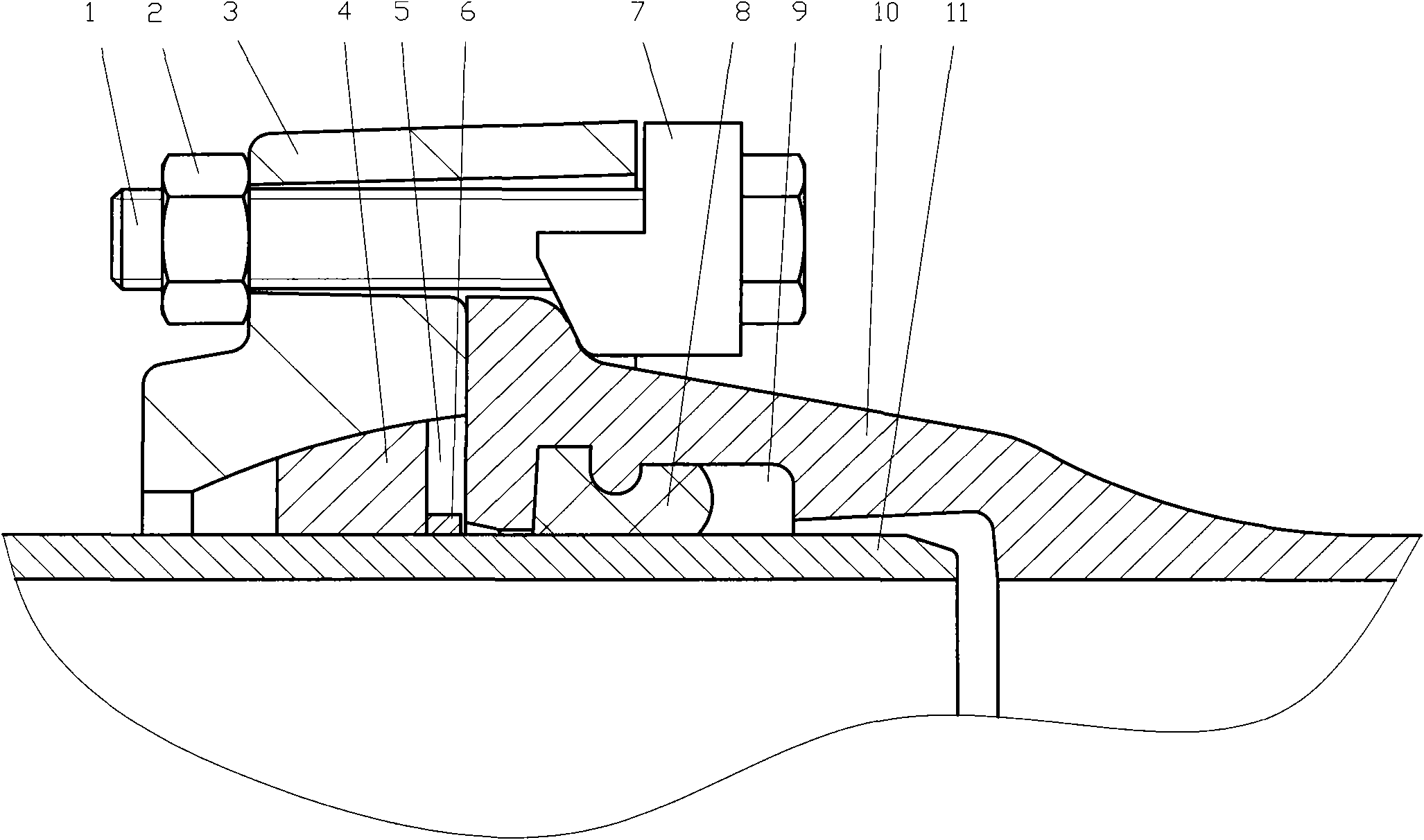 Self-anchoring port fixedly-connecting structure