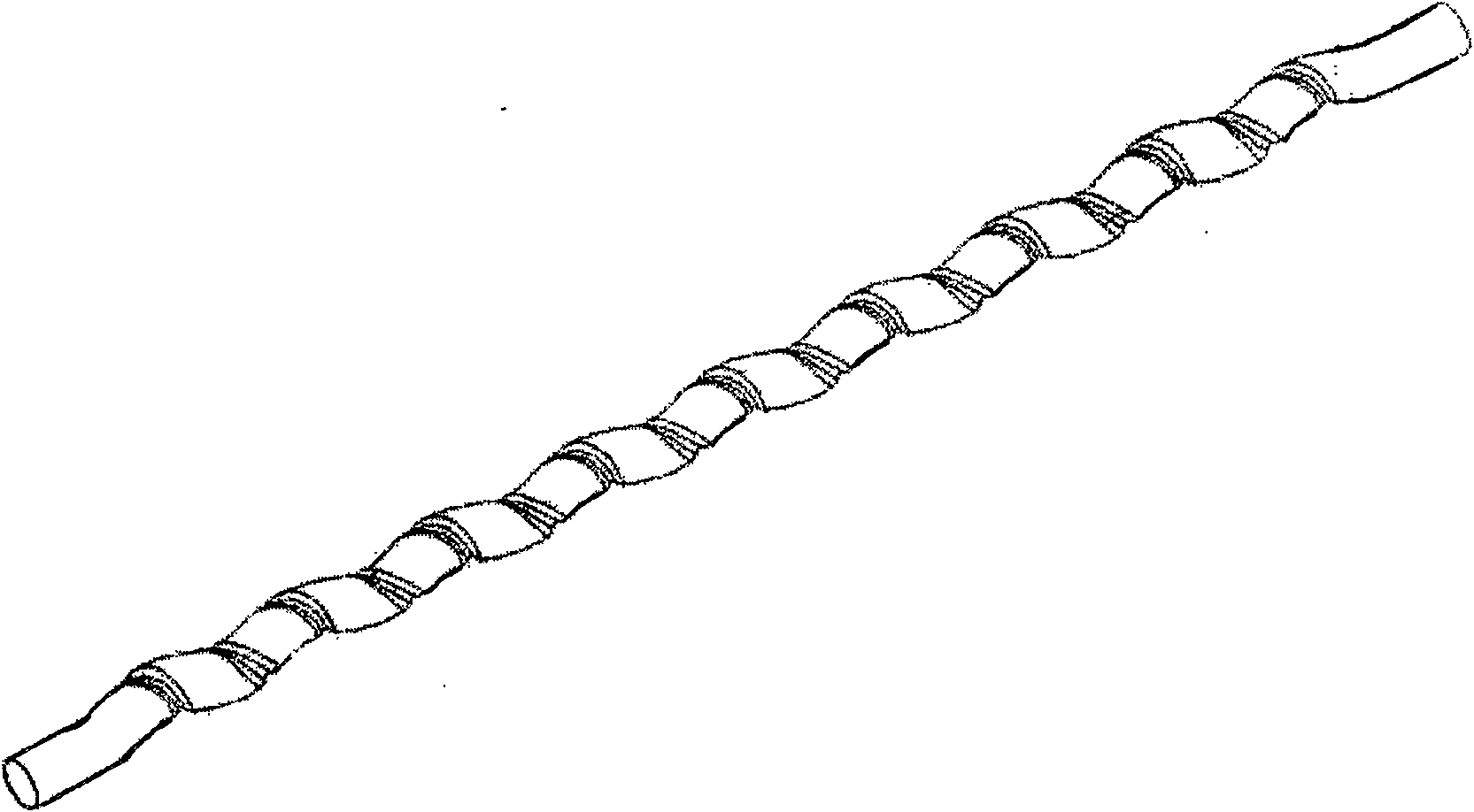 Wave-shaped helical groove heat exchange tube and heat exchanger thereof