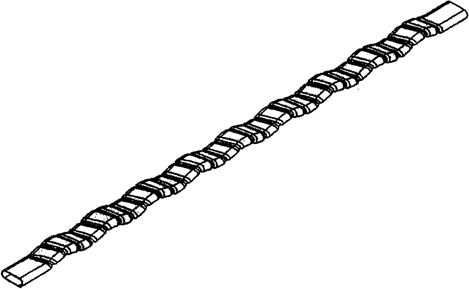 Wave-shaped helical groove heat exchange tube and heat exchanger thereof