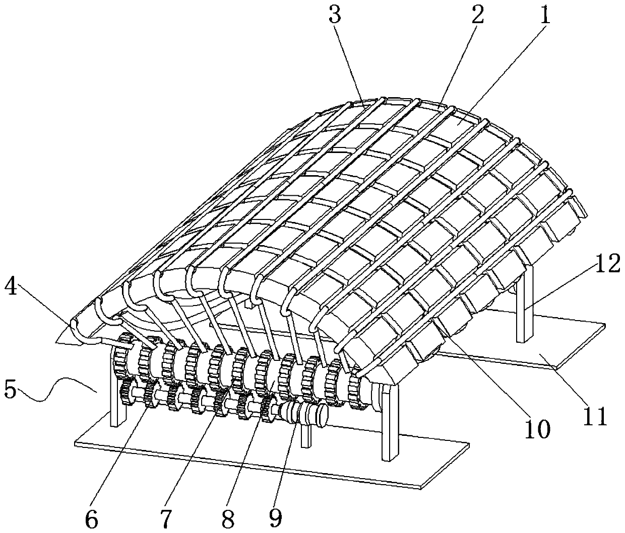 Shield machine shield shell back soil removing device