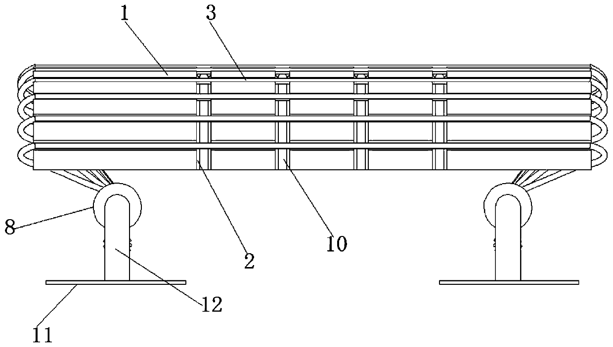 Shield machine shield shell back soil removing device