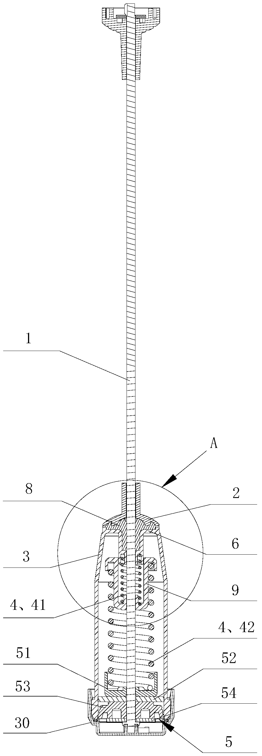 Variable damping vibration reduction device for washing machine and washing machine