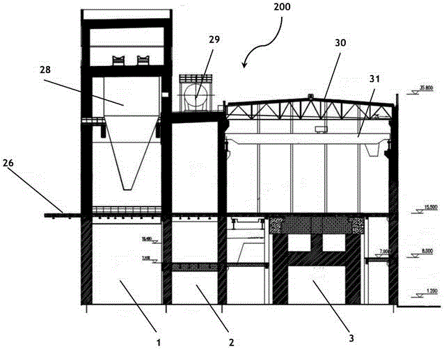 Method for layered construction of main power house