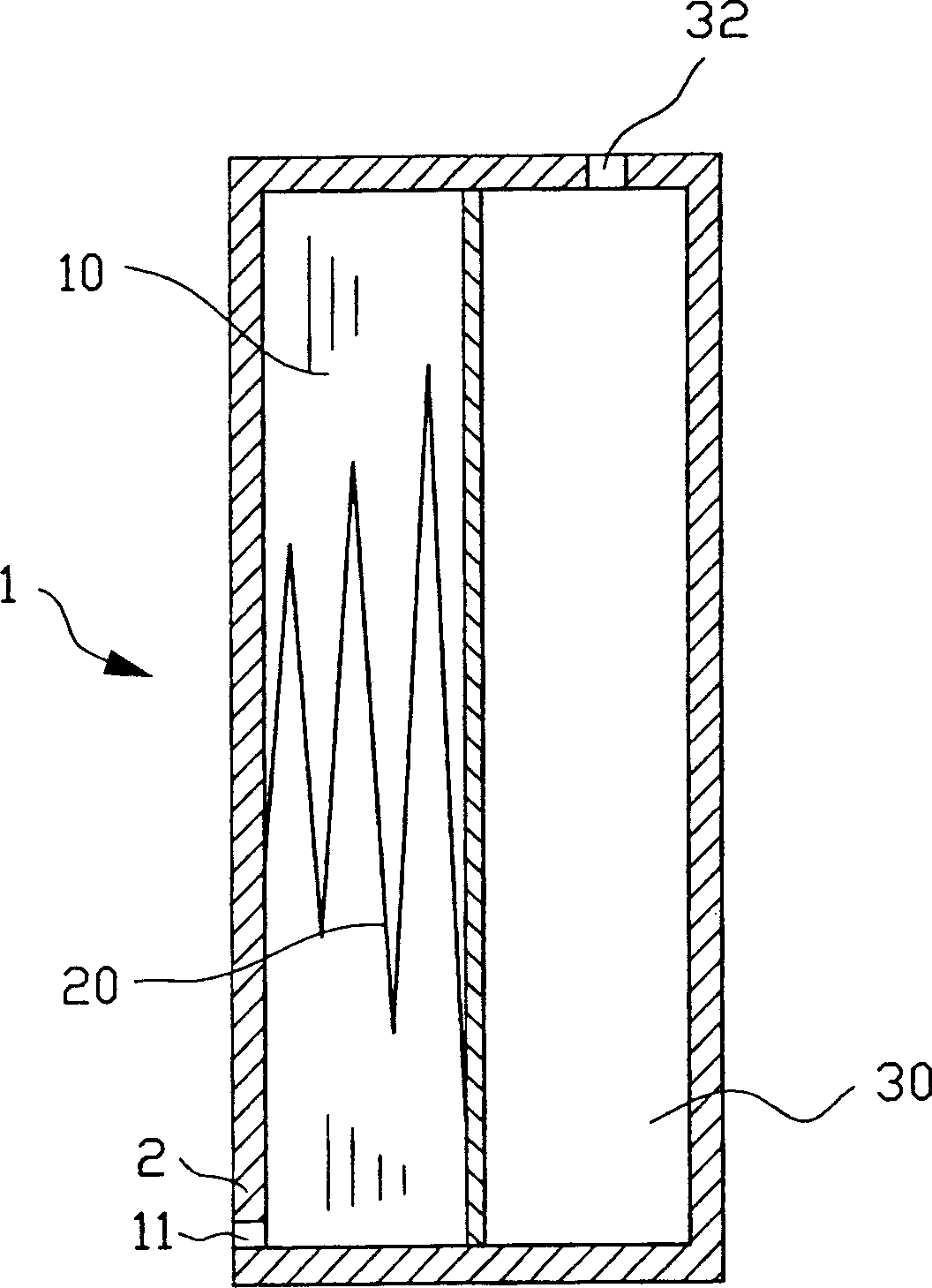 Suction pressure structure of cone-shaped spring in ink box