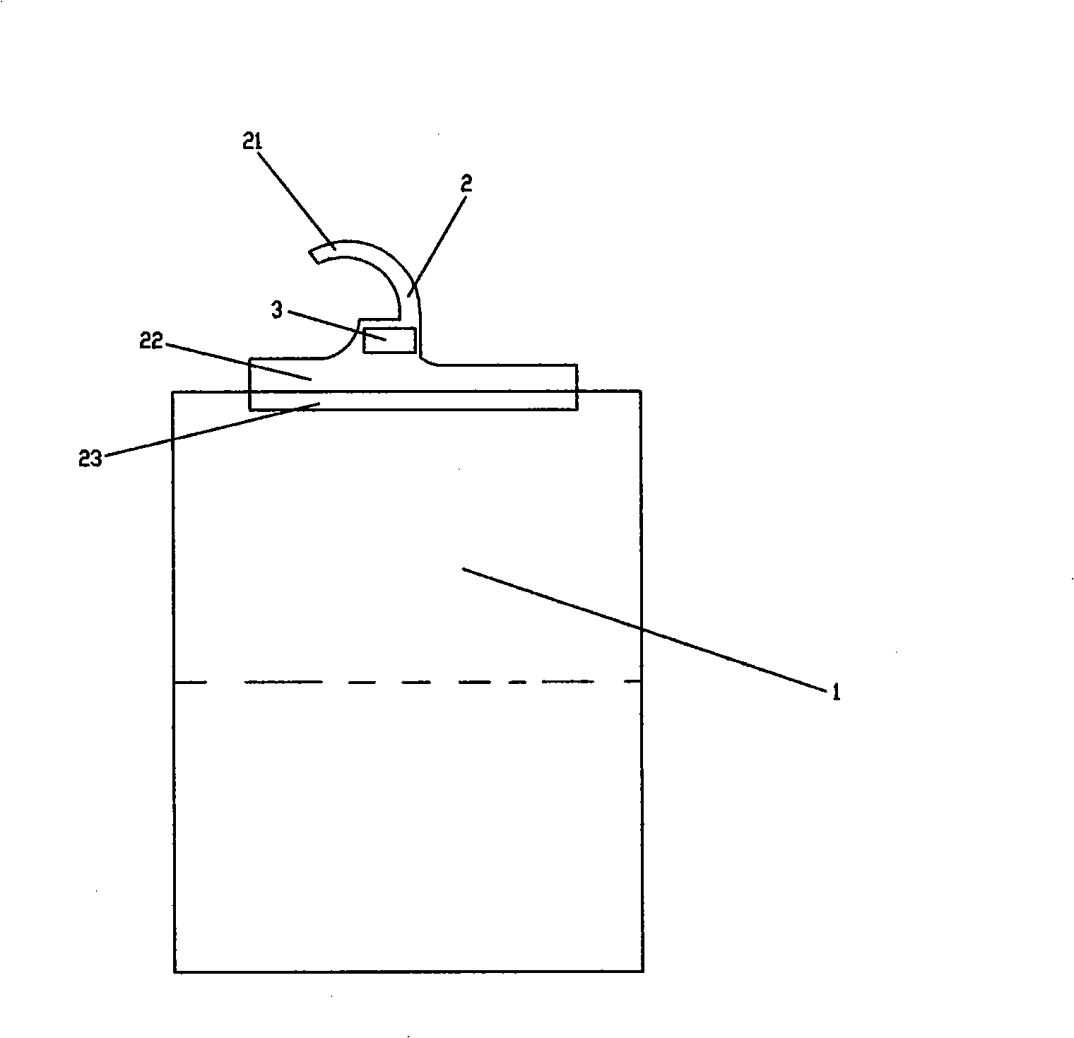 Commercial product hanger with radio frequency electric label