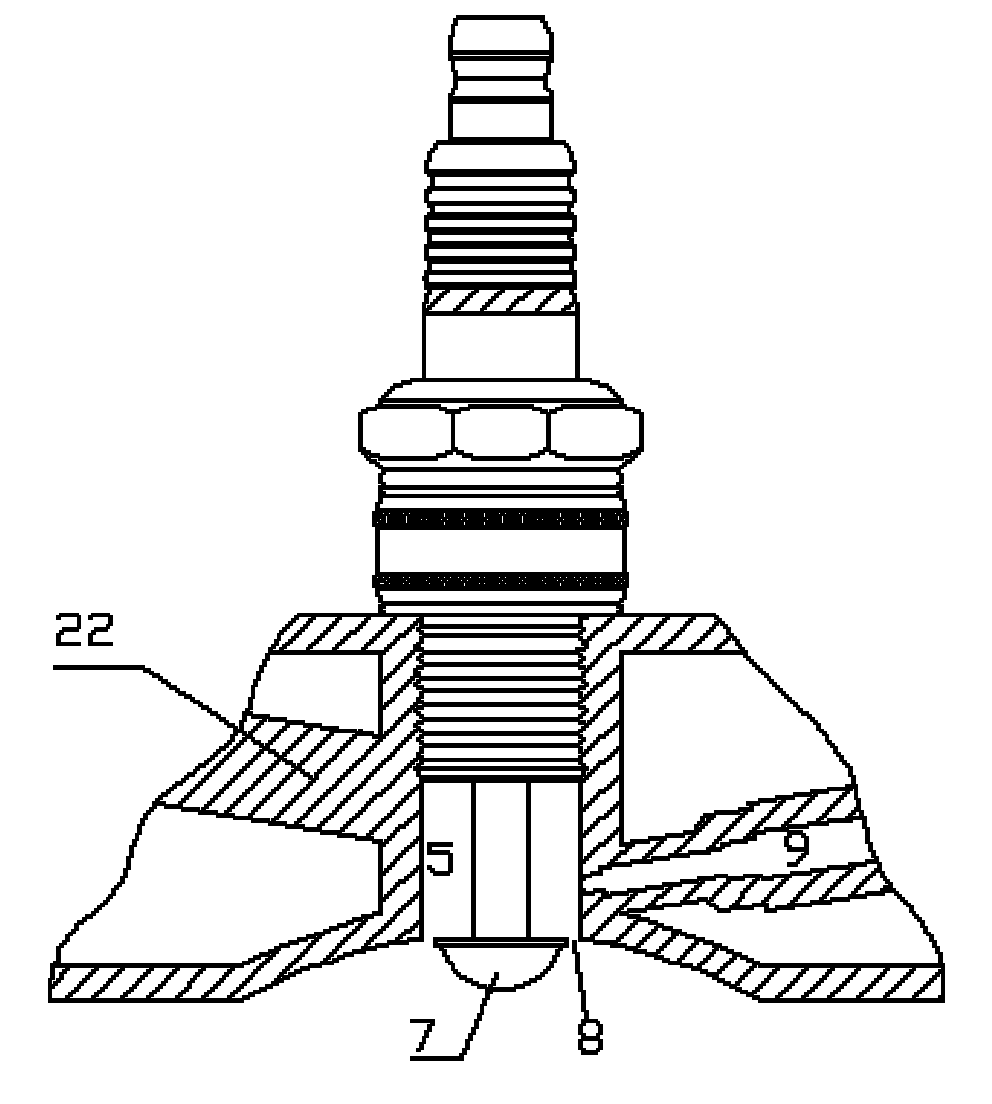 Flame-throwing nozzle of engine