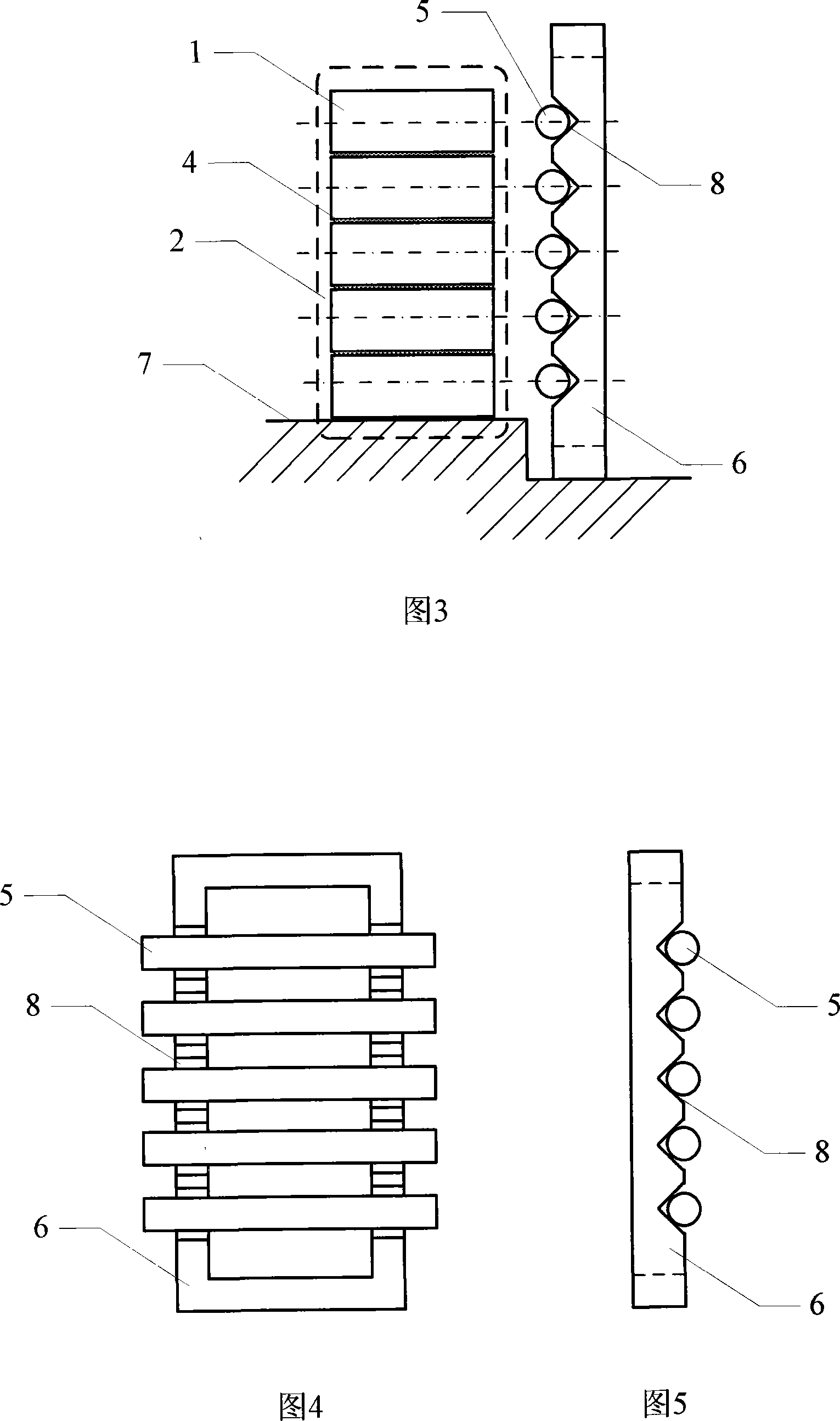 Optical beam collimation method for laminated impulse semiconductor laser