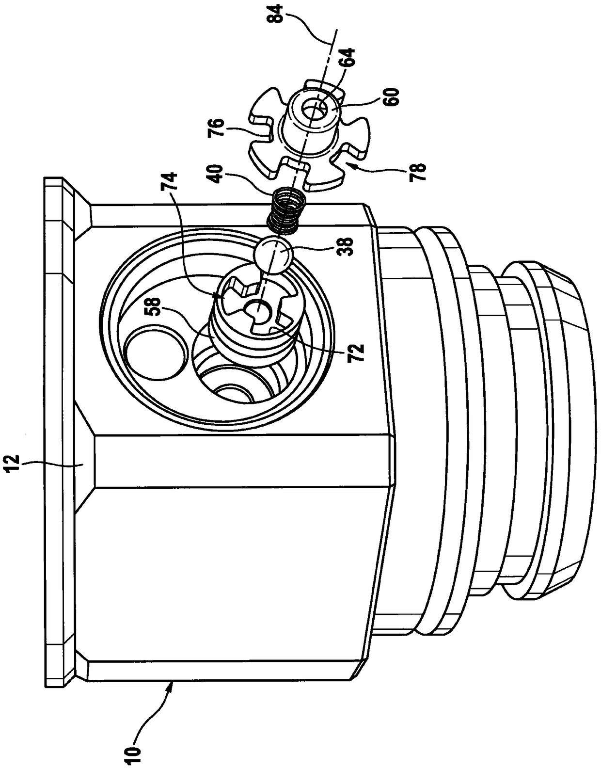 Fuel high pressure pump with outlet valve