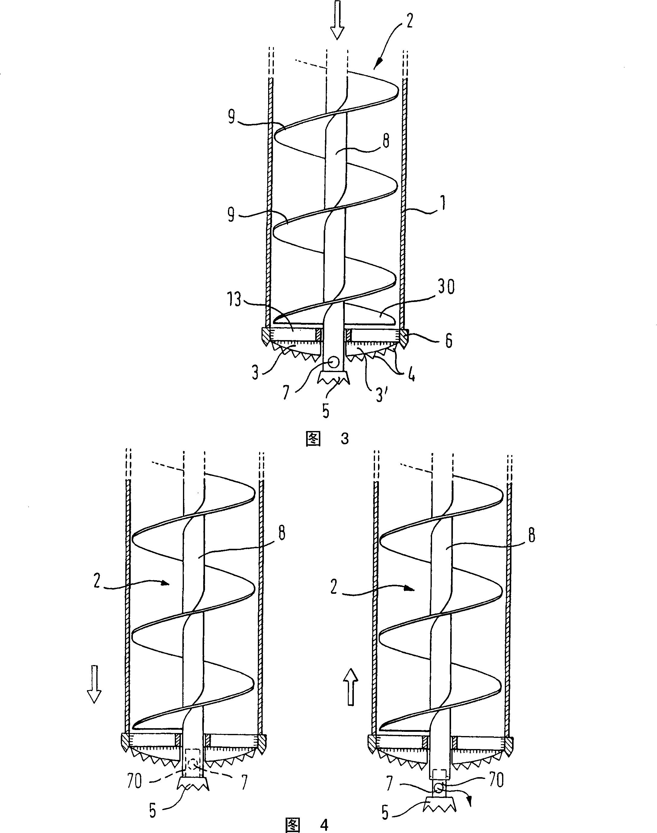 Method and apparatus for creating a borehole in the ground