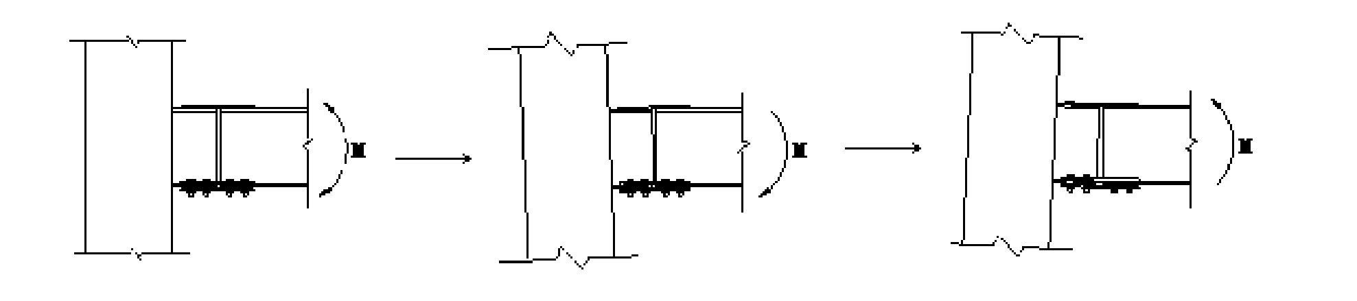 Fabricated concrete column-steel beam energy dissipation type panel point connecting device