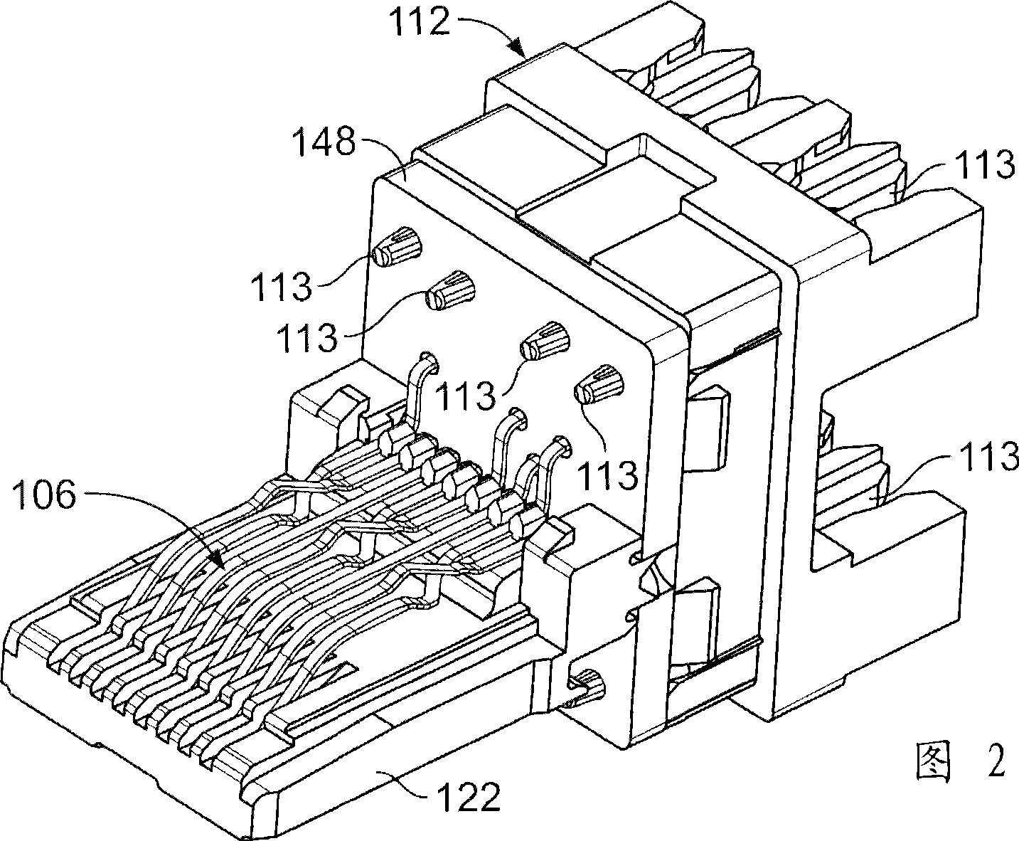 Receptacle with crosstalk optimizing contact array