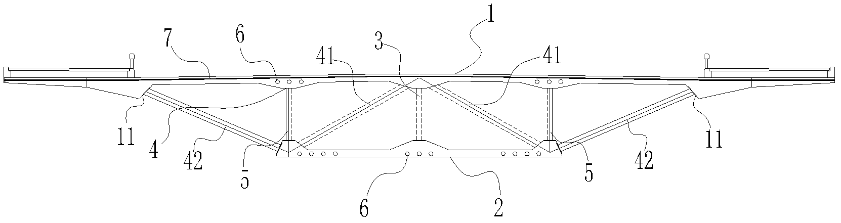 Large cantilever wave-purlin combined PC bridge and manufacture method thereof