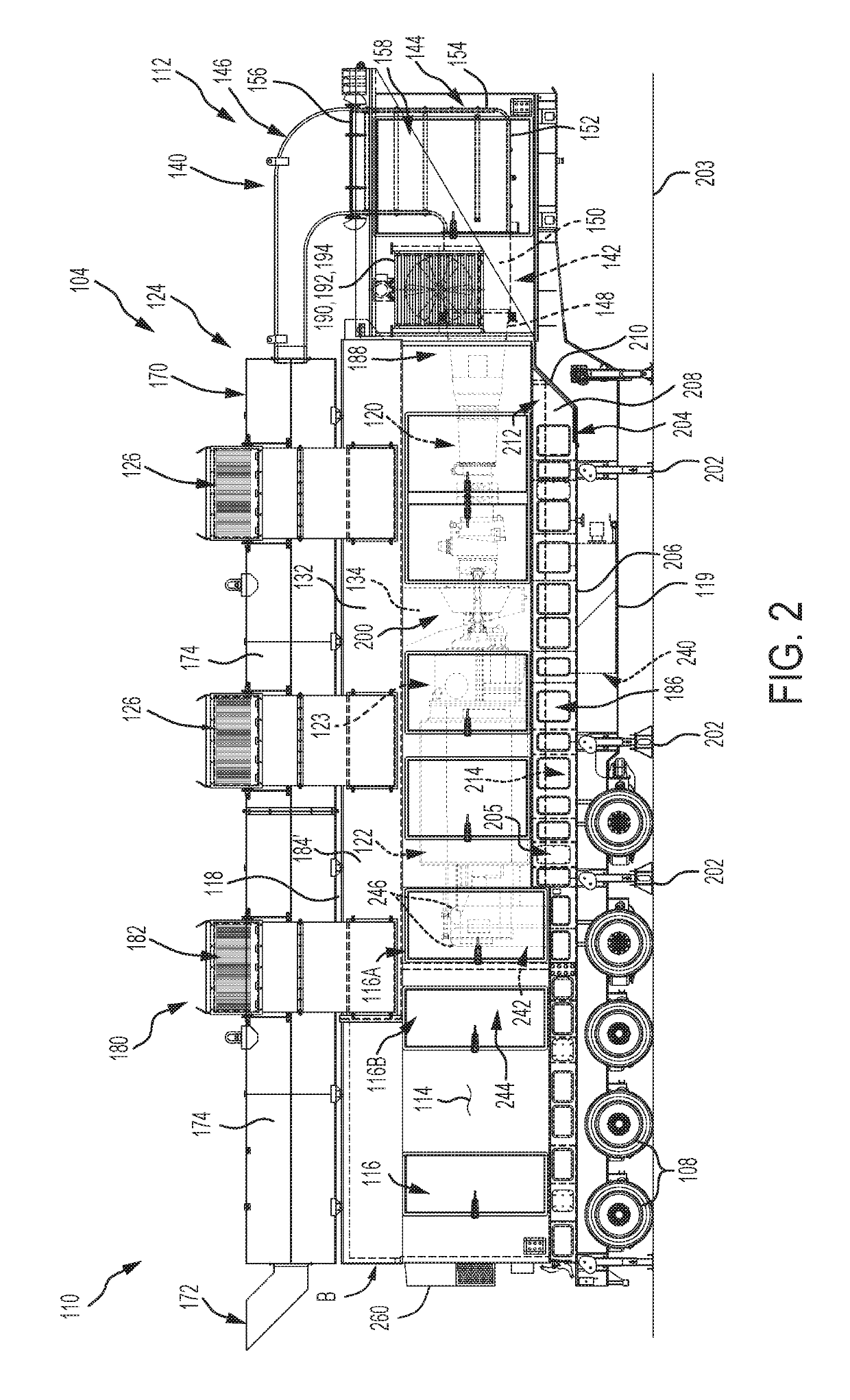 Mobile power generation system including fixture assembly