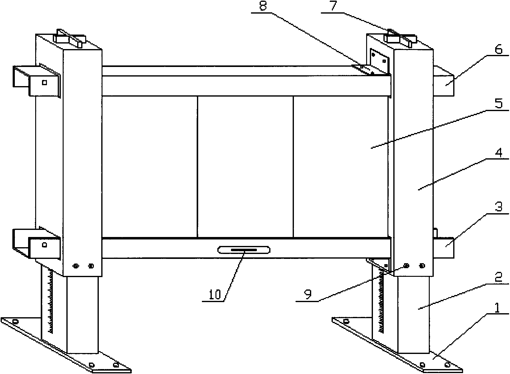 Surrounding separation plate capable of ascending and descending