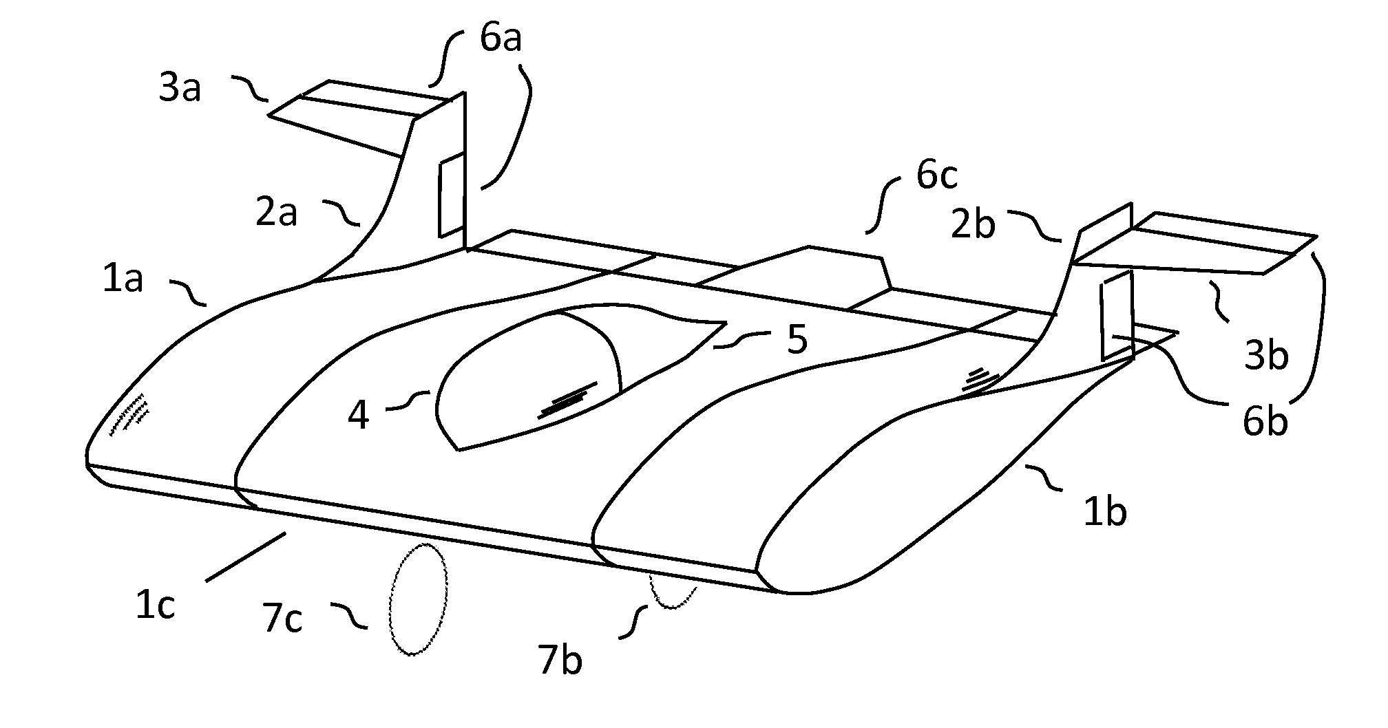 Stable Low Aspect Ratio Flying Wing