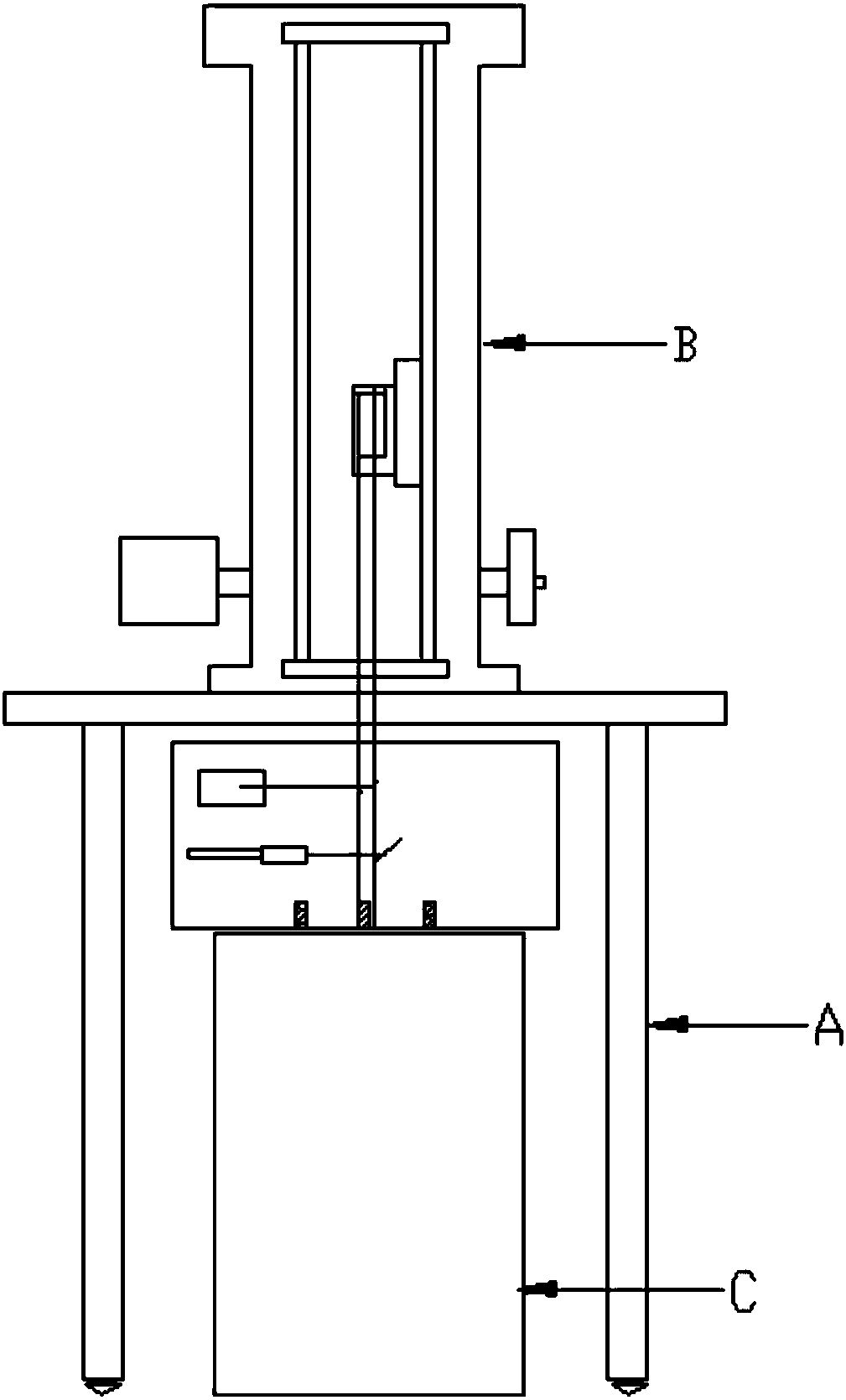 Absolute gravimeter vibration isolation system based on three leaf spring and three suspension spiral springs