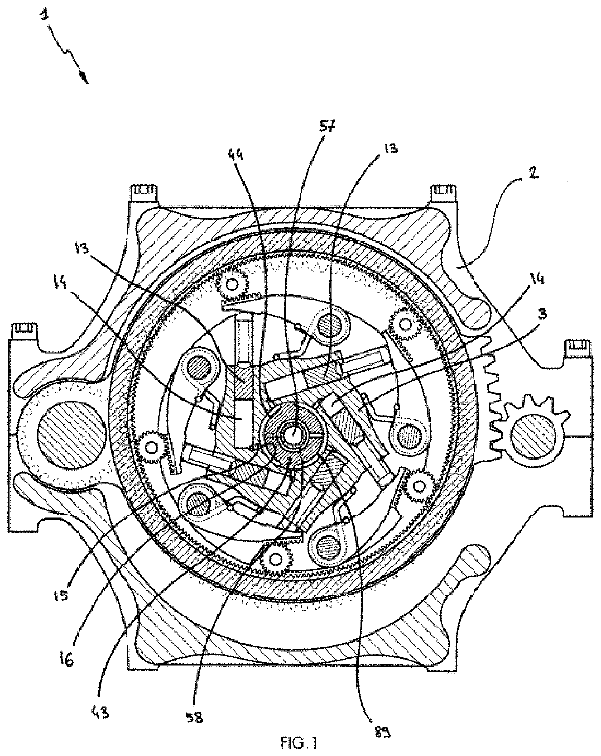 Distributer phase shifter for a hydraulic pump motor