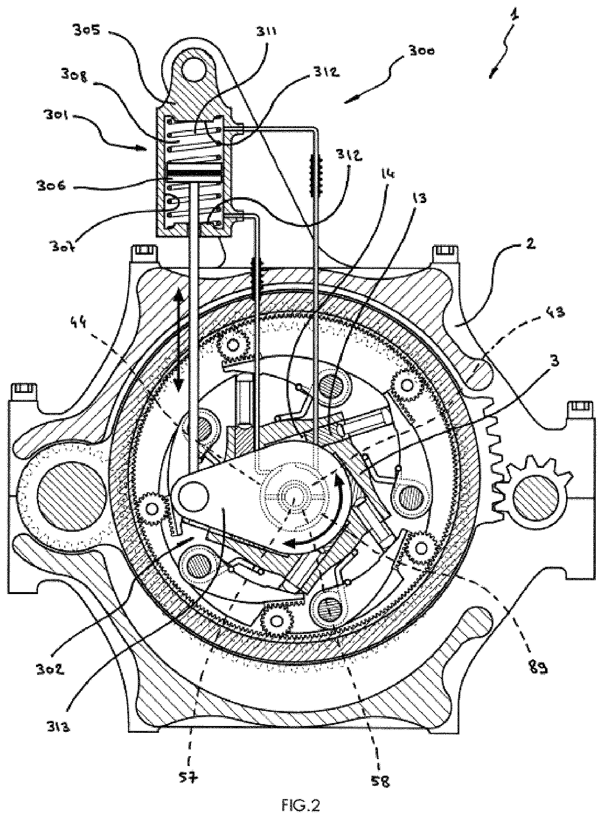 Distributer phase shifter for a hydraulic pump motor