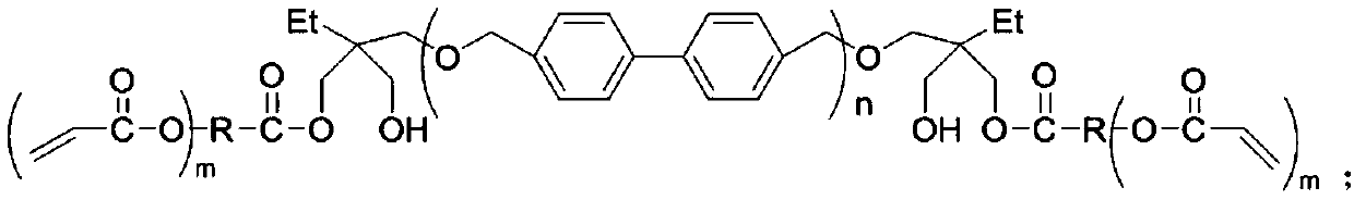 A kind of preparation method of acid anhydride modified biphenyloxetane acrylate prepolymer