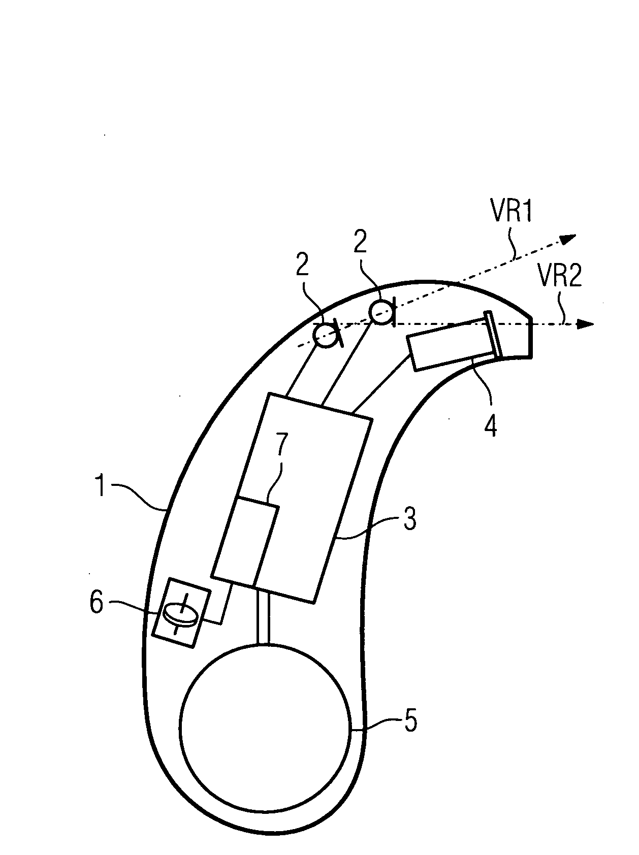 Hearing apparatus with automatic alignment of the directional microphone and corresponding method