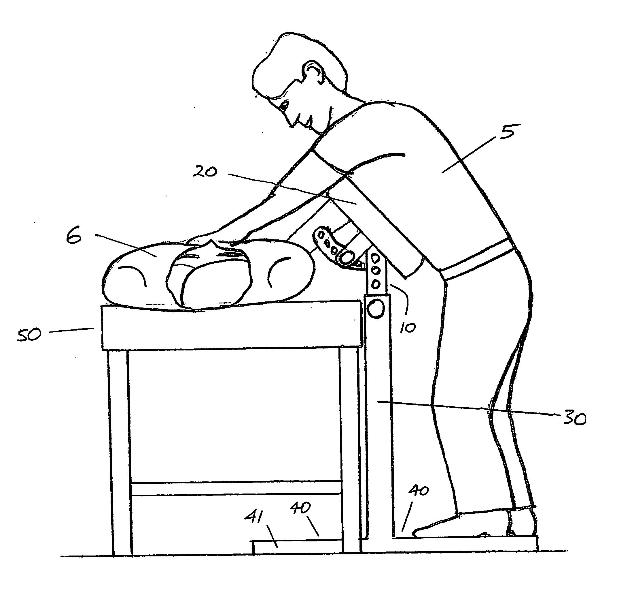 Upper-body support device and method