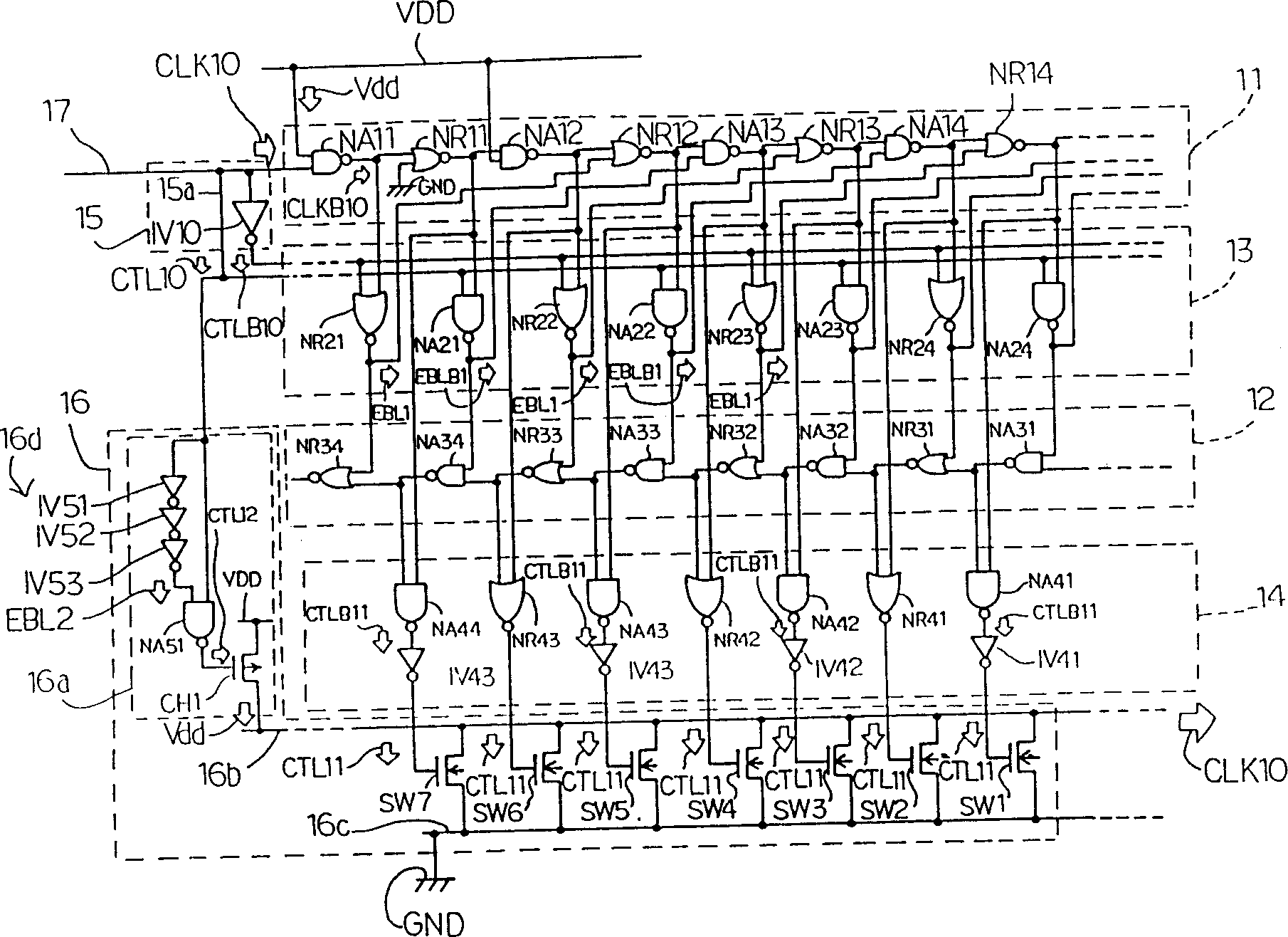 Clamp-like movement delayed circuit with output signal repeat sycle different from input signal