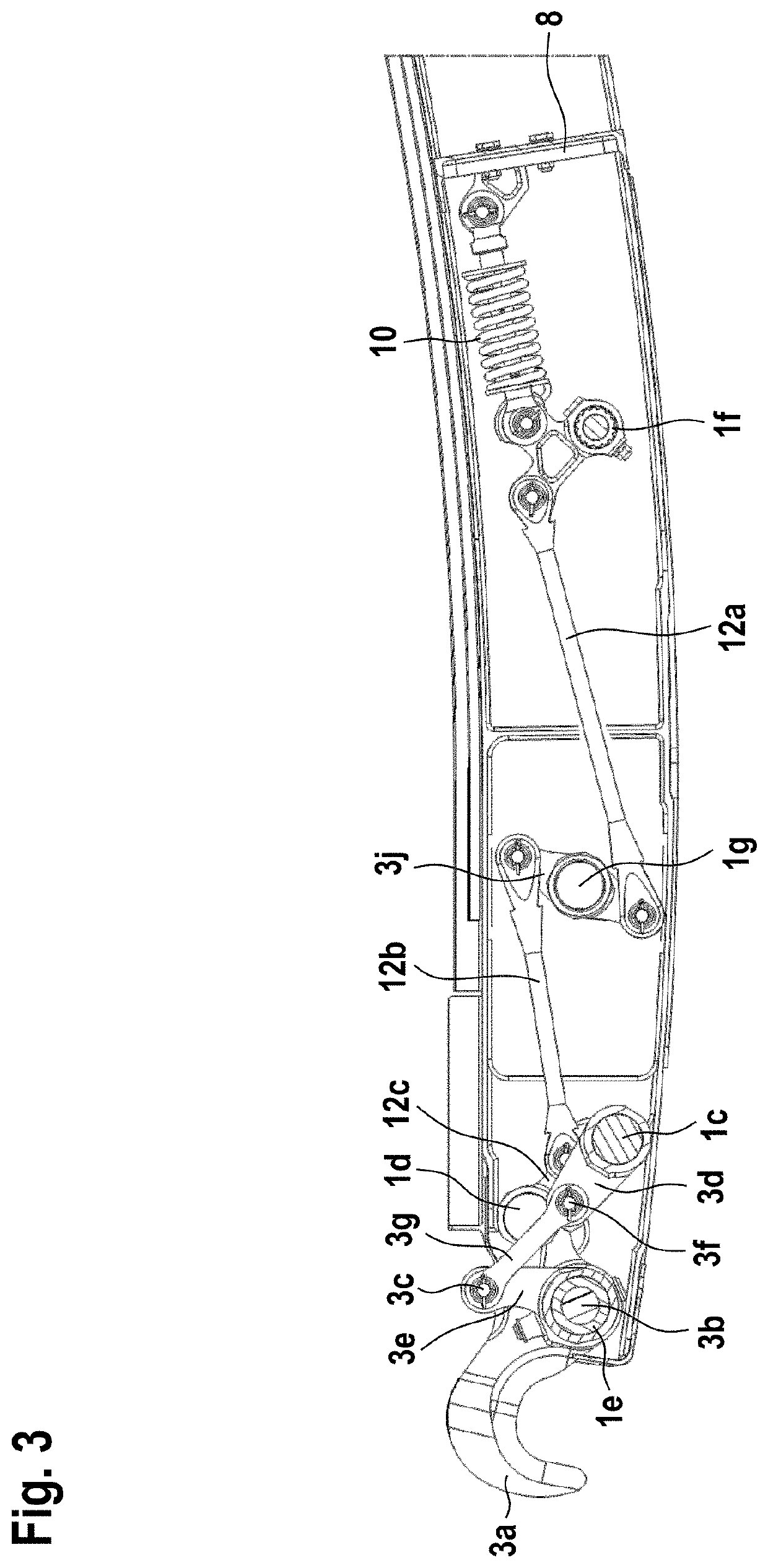Actuating system for an actuatable door