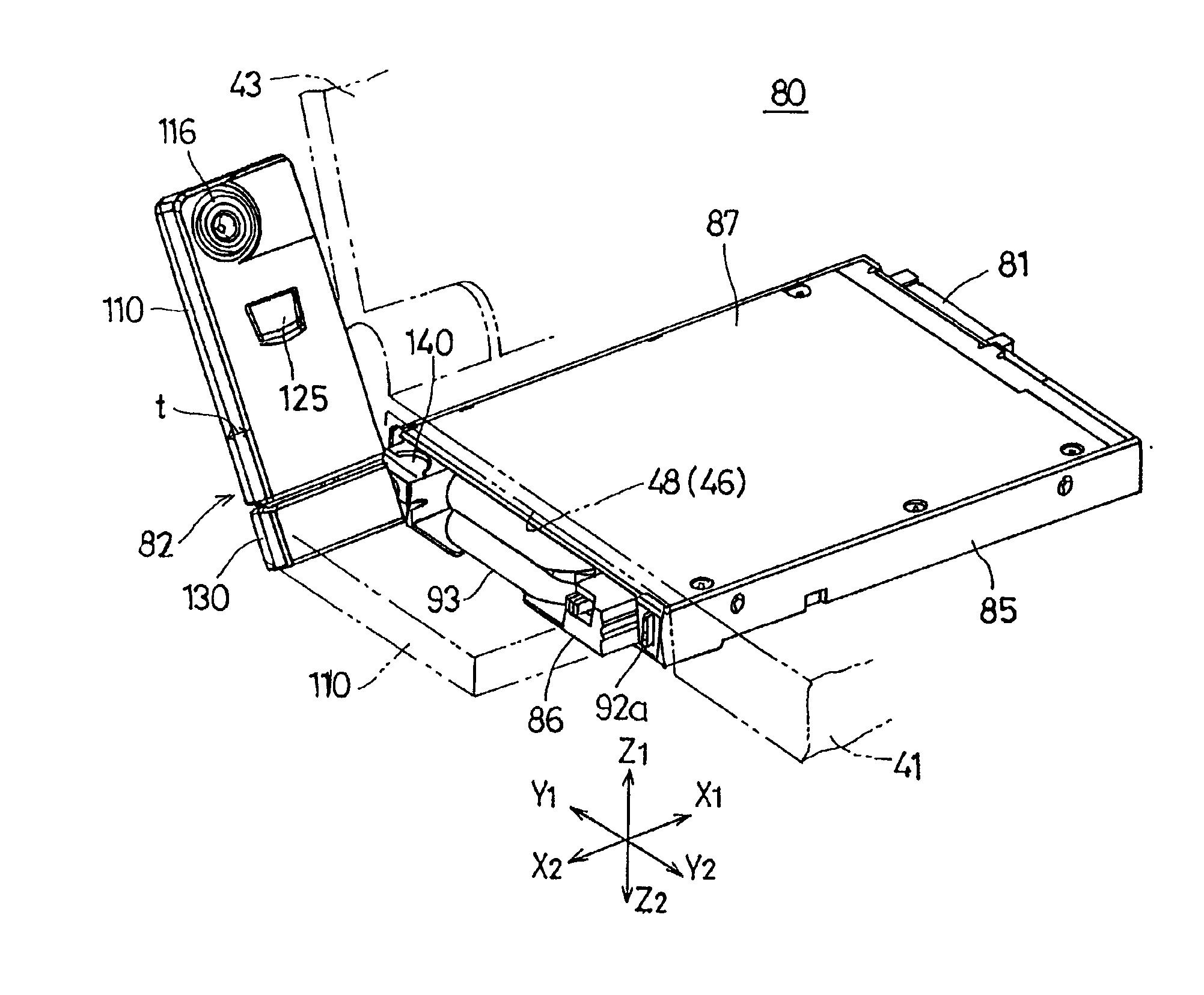 Expansion unit, portable data processing apparatus and imaging device