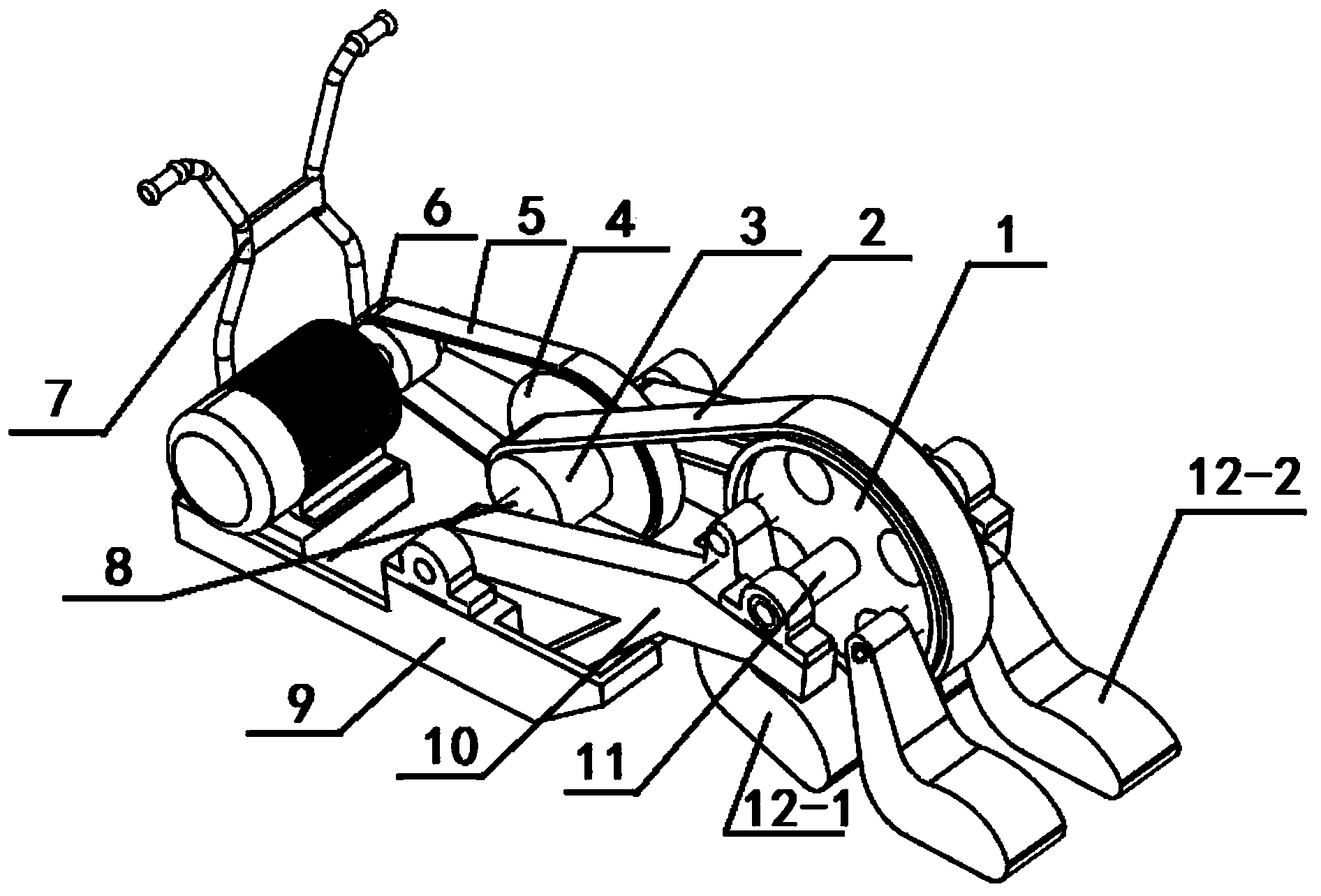 Sole-shaped belt wheel tamping machine