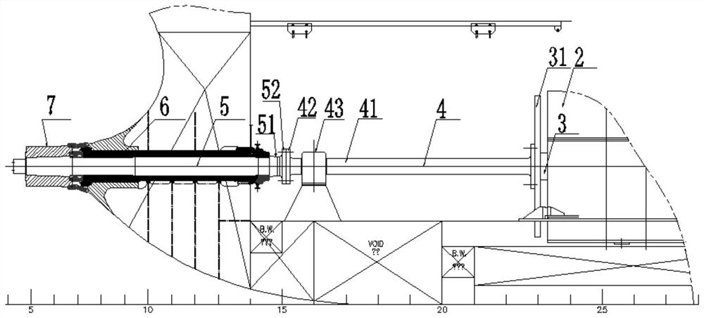 A stern shaft disassembly tool and a stern shaft disassembly method