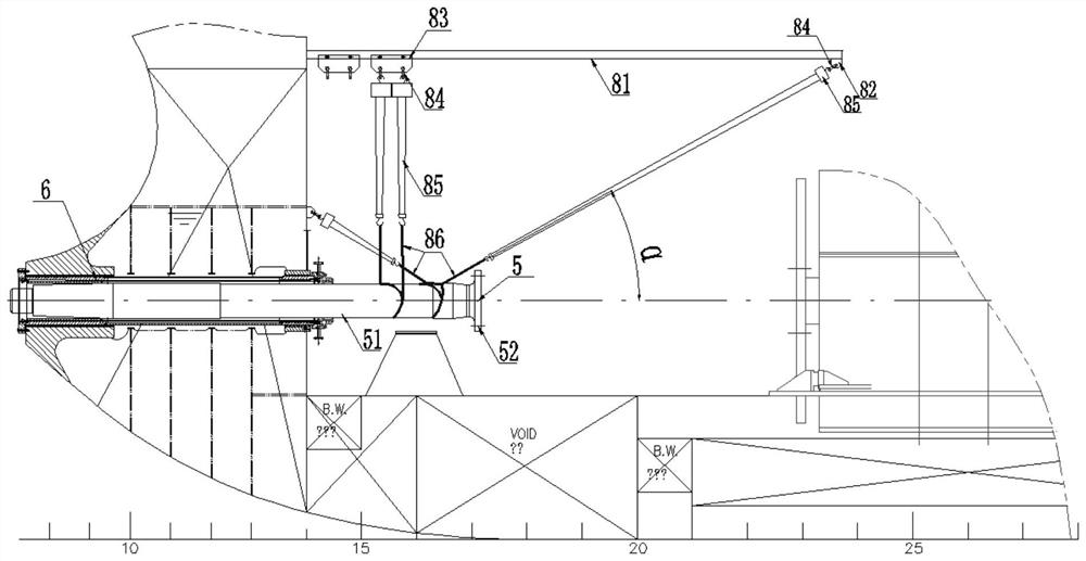 A stern shaft disassembly tool and a stern shaft disassembly method