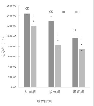 A method suitable for cultivating wheat in soil with a salinity of 0.3%-0.4%