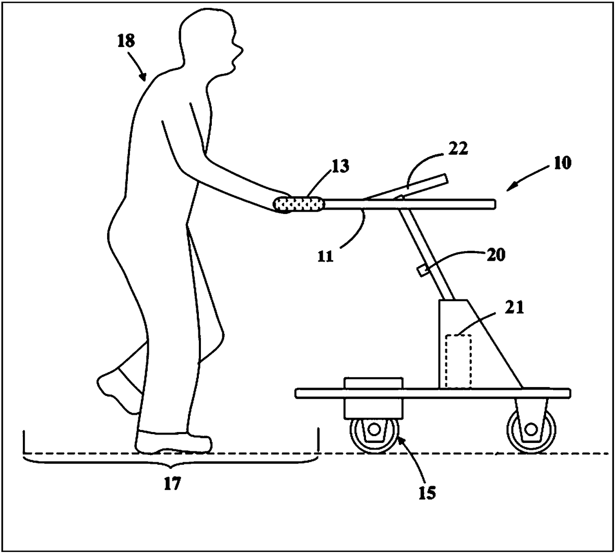 Electric walking assistance device for facilitating gait activity and application method thereof