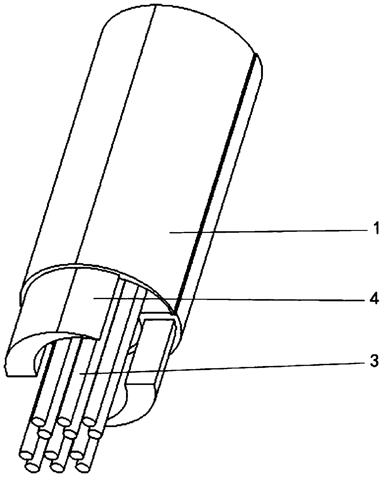 Double-tube cable or optical cable