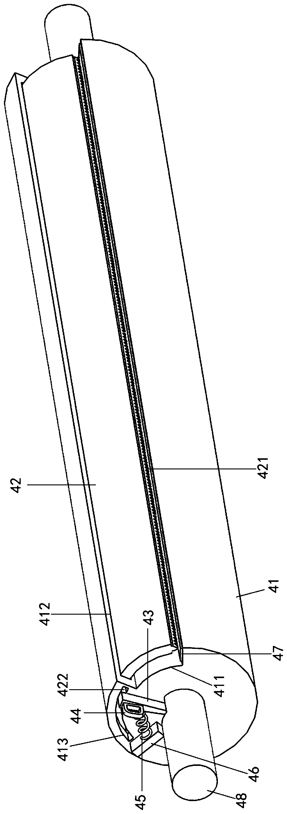 Safety clamping and placing device for spinning cloth rolling
